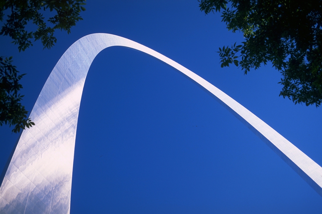 Graceful Lines, Gateway Arch, Jefferson National Expansion Memorial, St. Louis, Missouri, United States of America
