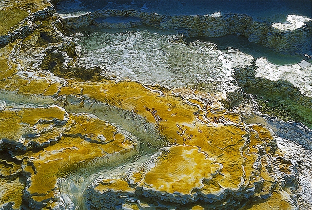 Mineral Spring, Mammoth Hot Springs, Yellowstone National Park, Wyoming, United States of America