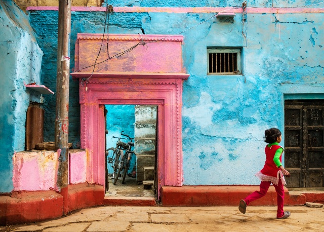 A little girl ran through it, Kashi (Old Varanasi), Uttar Pradesh, India