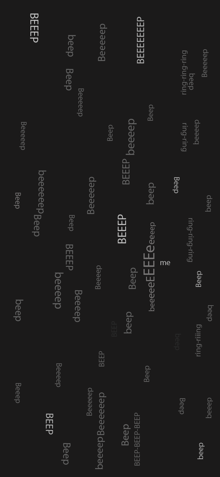 Beep Beep! A concrete poem expressing my experience of rush hour traffic in New Delhi, India