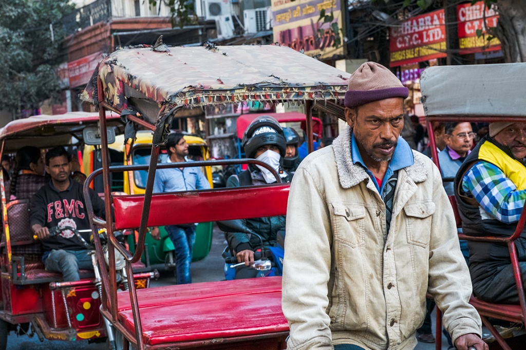 Bicycle Rickshaw Driver, Chandni Chowk (Bazaar), Old Delhi, India