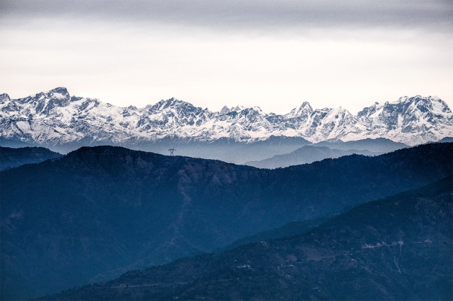 The Himalaya Range, Kunjapuri Devi Temple, Rishikesh, Uttarakhand, India