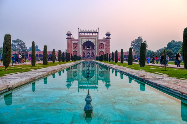 Southern Gate Reflections, Taj Mahal, Agra, Uttar Pradesh, India copy