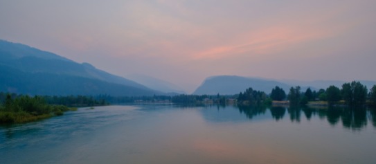 Embers in the Sky, Columbia River, Revelstoke, British Columbia, Canada