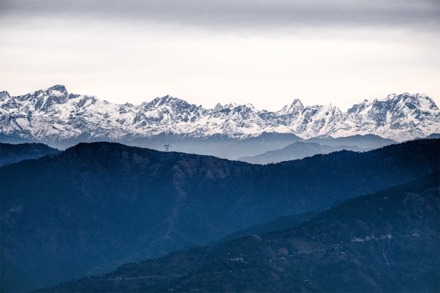 Himalaya Mountain Range, Kunjapuri Devi Temple, Rishikesh, Uttarakahnd, India