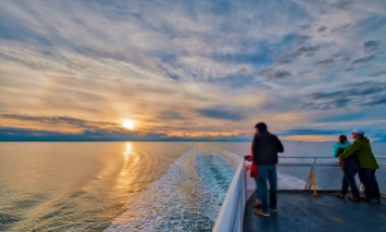 Sunset, Strait of Georgia, BC Ferries, British Columbia, Canada