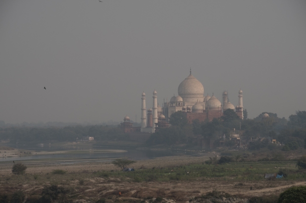 Through the Haze, Taj Mahal from Red Fort, Agra, Uttar Pradesh, India
