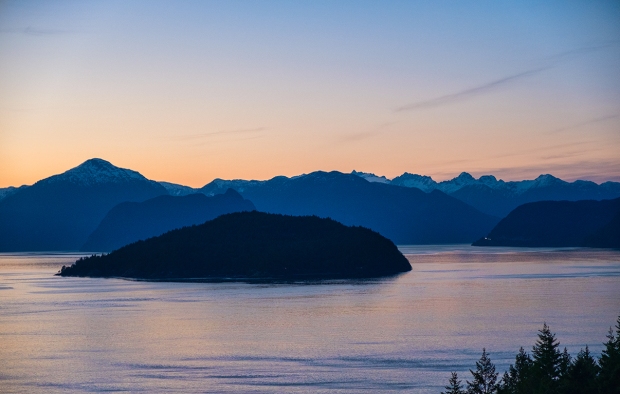 Bowyer Island Sunset, Horseshoe Bay, Howe Sound, Sea to Sky Highway, British Columbia, Canada