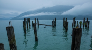 Ruins of a Pier, Britannia Beach, Howe Sound, British Columbia, Canada