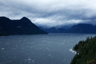 The Wind Blows Up the Sound, Howe Sound, Britannia Beach, British Columbia, Canada