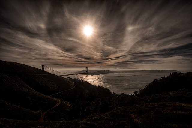 A Glimmer Beyond the Surreal, Golden Gate Bridge, From the Marin Headlands, San Francisco, California, United States of America