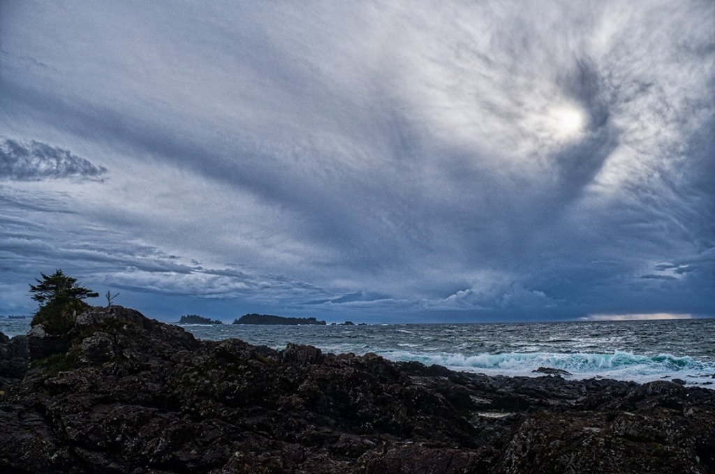 Cloudy, Cloudy Day, Amphitrite Point, Ucluelet, Vancouver Island, British Columbia, Canada