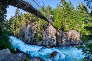 A River Runs Through It, MacLaurin's Crossing Suspension Bridge, Cheakamus River, Whistler, British Columbia, Canada