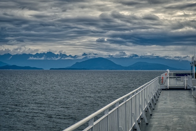 Layers: Sea, Peaks and Sky, BC Ferries, Nanaimo to Horseshoe Bay, The Strait of Georgia, British Columbia, Canada