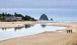 Stroll in the Stand at Haystack Rock, cannon Beach, Oregon, United States of America