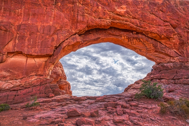 Little Northern Window, North Window Arch, Arches National Park, Moab, Utah, United States of America
