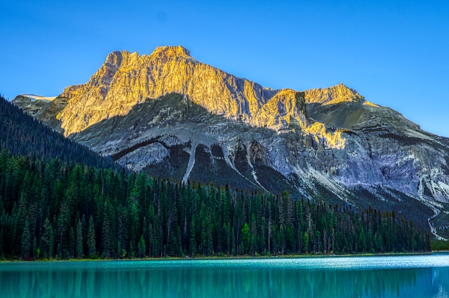 merald Sunset, Emerald Lake, Yoho National Park, British Columbia, Canada