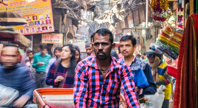 Bicycle Rickshaw Driver, Chandni Chowk Market, New Delhi, India
